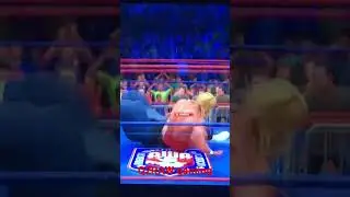 Hulk Hogan slaying Giant Haystacks Calhoun WWE 2K22 #shorts #wrestling #classic
