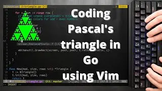 ASMR Coding math Pascal's triangle - GoLang Programming No Talking