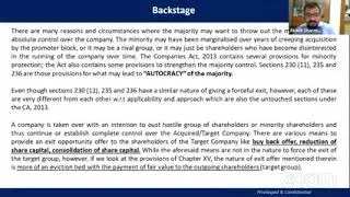Takeovers under Companies Act, 2013. Squeezing out the minority shareholders.