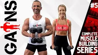 BUILD MUSCLES AT HOME || Gains Home Dumbbell Workout Series By Coach Ali  || Workout 5 💪