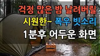 불면증에 잠안올때  빗소리로 걱정 내려놓고 마음을 비우는 잠잘때 듣는 빗소리