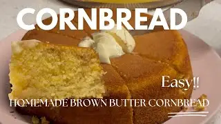 Brown Butter Cornbread Recipe| Cooking With Tia