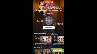 KBC2025  Qu11 24 April REGISTRATION Qu 11 ANSWER