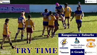 2024 FNQRL A-Grade Tries ~ Kangaroos v Southern Suburbs 9-6-24   HD 1080p