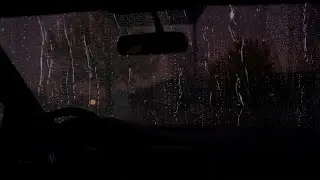 Sleeping in a Car with Heavy Rain & Gentle Piano | Reduce Anxiety, White Noise