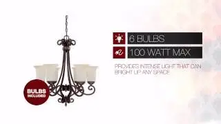 Six Light Bronze Up Chandelier by Capital Lighting - EliteFixtures.com