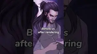 Rendering before vs. after #dragonage #lucanis #gamefanart #digitalart #procreate #shorts