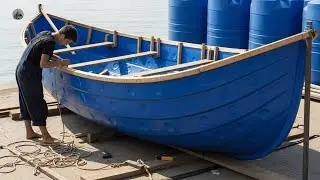Man Turns a 5,000 Liter Water Tank into an Incredible Floating Boat