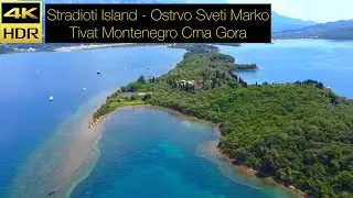 Stradioti Island - Ostrvo Sveti Marko [Aerial View] Tivat Montenegro Crna Gora May 2023