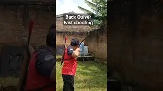 fast shooting, back Quiver #indonesia #martialarts #archerybow #archery #horsebow #worldarchery