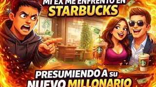 Mi ex me enfrento en STARBUCKS presumiendo su nuevo millonario. 