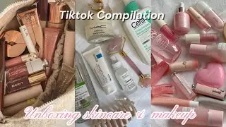 Most Satisfying ASMR Makeup & Skincare Unboxing 😍 | Aesthetic TikTok Swatches 🎀