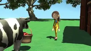 Fruits shop,Gorilla,Сow,Woolly mammoth,Wild animals, Cartoon 4К