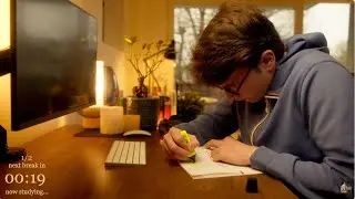 5-HOUR | Study With Me | Two breaks, No music, Deep work