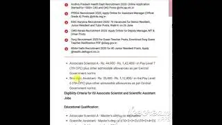 ISI Scientific Assistant Recruitment 2020 &brvbar;&brvbar; ISI Form 2020 | ISI vacancy 2020