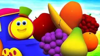 Bob o trem - can&ccedil;&atilde;o de frutas | Frutas para crian&ccedil;as | Can&ccedil;&otilde;es infantis | Rimas e desenhos animados