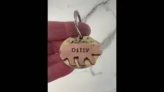 Personalized Big Bear Dog ID Tag &ndash; Brass or Copper #doglover #doglife #dogtags #petlover