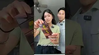 first time trying Dubai chocolate 🤤