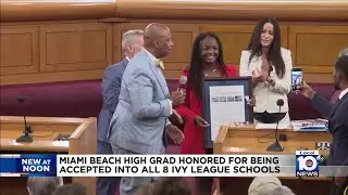 South Florida high school graduate is honored at Miami-Dade commission meeting