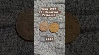 Twin 1959 Memorial Pennies! #coin #cool #history #peak #money #old #music #collection #collecting #e