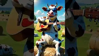 Cool Cow Playing Guitar! 🐄🎸 | Funny Farm Animal | A Cow That Rocks the Guitar #fundhamakastudio