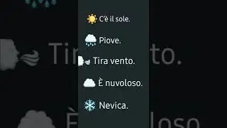 Learn Italian Weather Vocabulary ☀️🌦️ | Daily Italian for Beginners 🇮🇹 #shorts