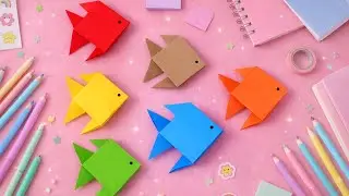 Origami Easy Fish | How to make a paper fish | No Glue, No Scissors