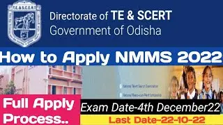 NMMS 2022/How to Apply NMMS 2023/Full process for Apply/Odisha Nmms 2023