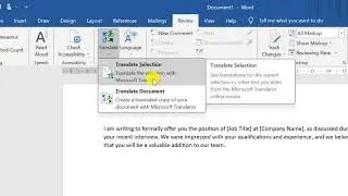 Translate Document in Word | MS Word Tutorial for Beginners #mswordtutorialforbeginners
