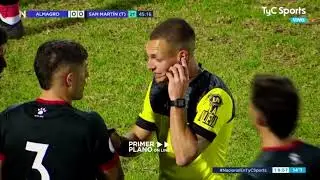 HINCHA DE ALMAGRO ENTR&Oacute; A LA CANCHA EN PLENO PARTIDO PARA AMENAZAR A LOS JUGADORES