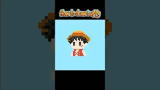 How to draw Luffy Pixel Art 🖼️ #onepiece #luffy #pixelart