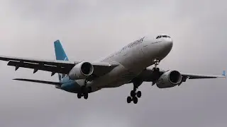 Air Transat Airbus A330 Pair in Action at London Gatwick Airport
