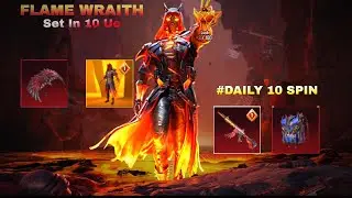 DAY 5 | Bgmi Flame Devil Crate Opening in 10 Uc 🔥 | Flame Wraith Set Daily 10 uc Spin #pubgmobile
