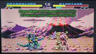 Dragonzord's Special Moves - MMPR Sega Genesis