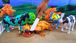 AMAZING TOY WALKING COW AND ELEPHANT🐄🐘WADIDAU‼️PROSES POTONG SAPI KURBAN SIMOLASI Part 4