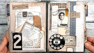 Finishing a book: Vintage Documents Idea-ology Journal with Fabric Binding [Making and Flip Through]