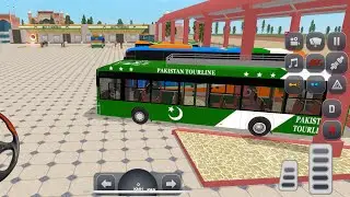 American bus driving gaming video 4K riding video