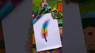 Easy feather drawing 🪶 🔥 art with small hands #easy #feather #satisfying #reyanshsinghdrawing