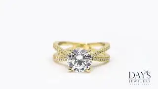 Henri Daussi Diamond Engagement Setting In 14kt Yellow Gold (1/4ct Tw)
