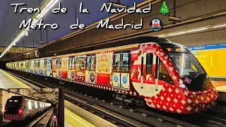 Tren de la Navidad 2023 - 2024 , Metro de Madrid 8400 , línea 6 🚇✨🎄 Christmas subway train