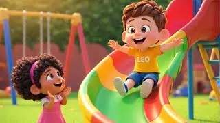 Swing Time Fun! Happy Kids Playing in the Playground 🌈 | Tiny Fun World