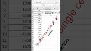 Combine Cell Data into One with Comma Separation in Excel - Quick Tutorial #excel #dataentry