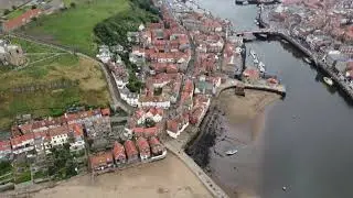 Whitby & Whitby Abbey, North Yorkshire - Drone Flight (DJI Mini 2, 4K)