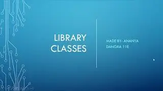 Introduction to Library classes & Character class - JAVA