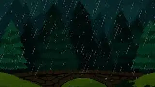 Midnight Rain at the Stone Bridge | 10 Hours Relaxing Rain & Thunder for Deep Sleep & Focus