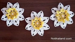 Crochet flower Tutorial  VERY EASY