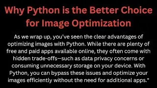 Why Python is the Better Choice for Image Optimization