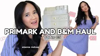 PRIMARK AND B&M HAUL - UNDER &pound;5 😱 essence makeup, organizers, clothes & more #bargainfinds  