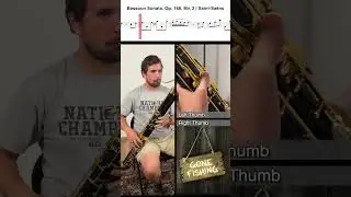BOUNCING BASSOON | Saint-Sa&euml;ns Sonata Mv. 2 #bassoon #excerpt #shorts #shortsfeed