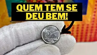 5 centavos muito escassa e procurada pelos colecionadores do Brasil!